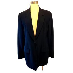 Liz Claiborne Collection Women's Blazer Sz 14 Black Career Pockets Casual